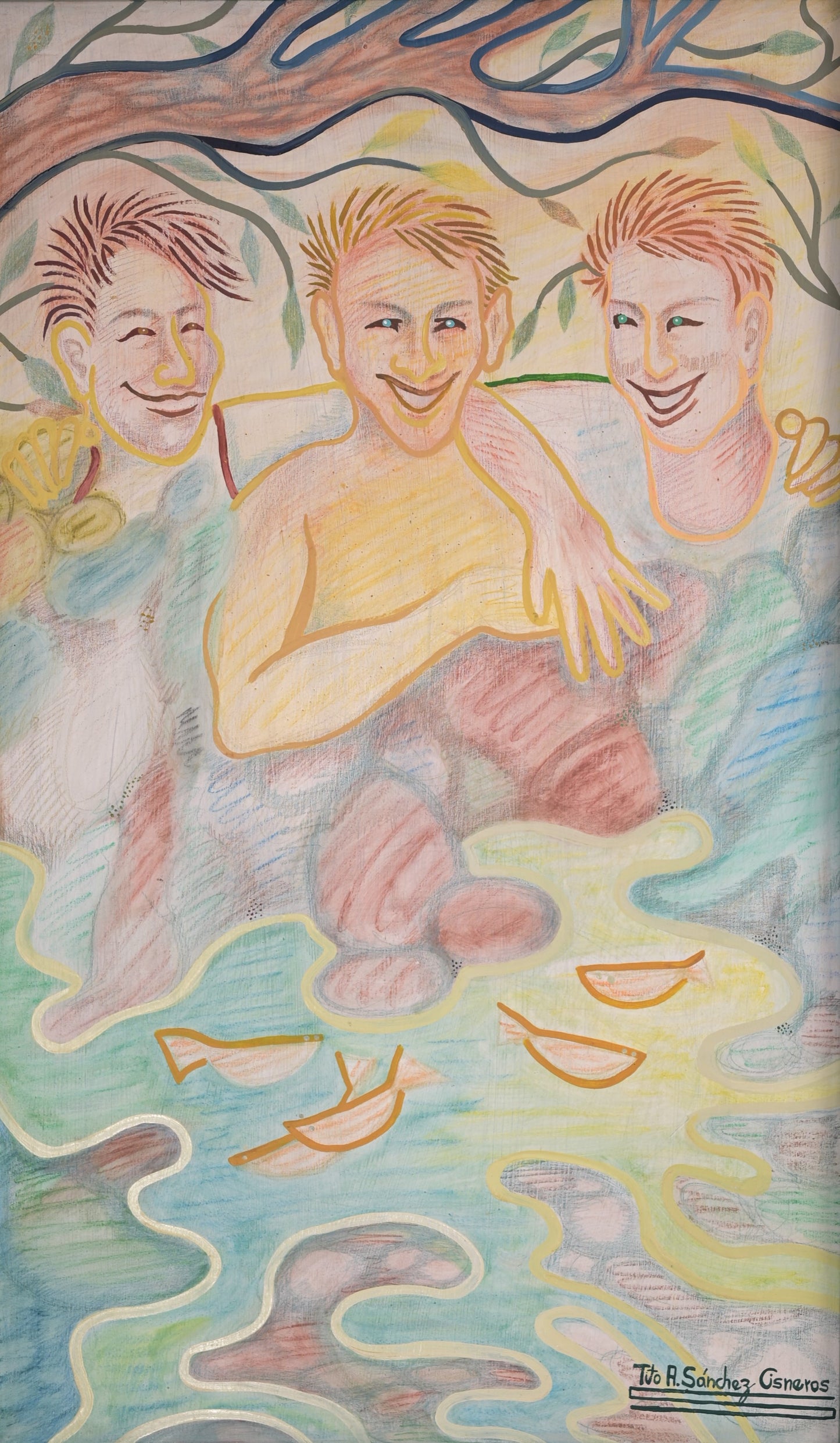 LOS MUCHACHOS SONRIENTES SOBRE EL AGUA